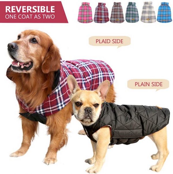 Kuoser Warm Dog Coat, Reversible