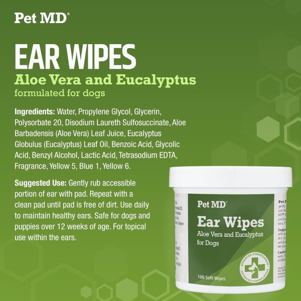 Pet MD - Dog Ear Cleaner Wipes - Image 2