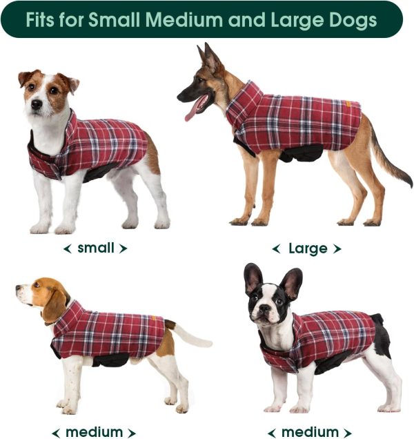 Kuoser Warm Dog Coat, Reversible - Image 2